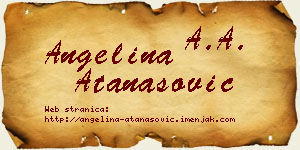 Angelina Atanasović vizit kartica